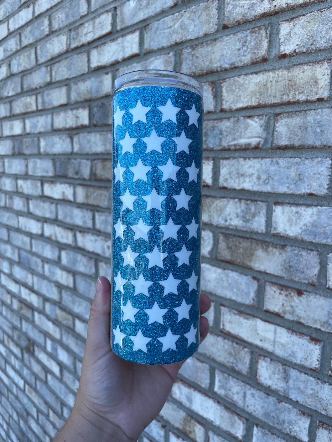 Patriotic Glitter Tumbler 20oz