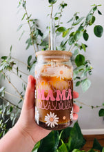 Load image into Gallery viewer, Mama Daisy Glass Can || 16oz Glass Can
