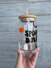 Load image into Gallery viewer, Spooky Babe Glass Can || 16oz Iced Coffee Glass Can
