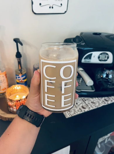 COFFEE Block || 16oz Iced Coffee Glass Can