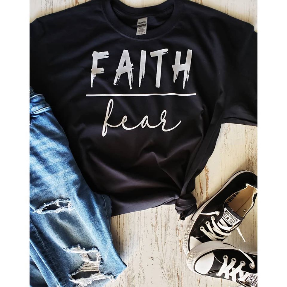 Women's Faith Over Fear Tee || Black Faith Over Fear Tee